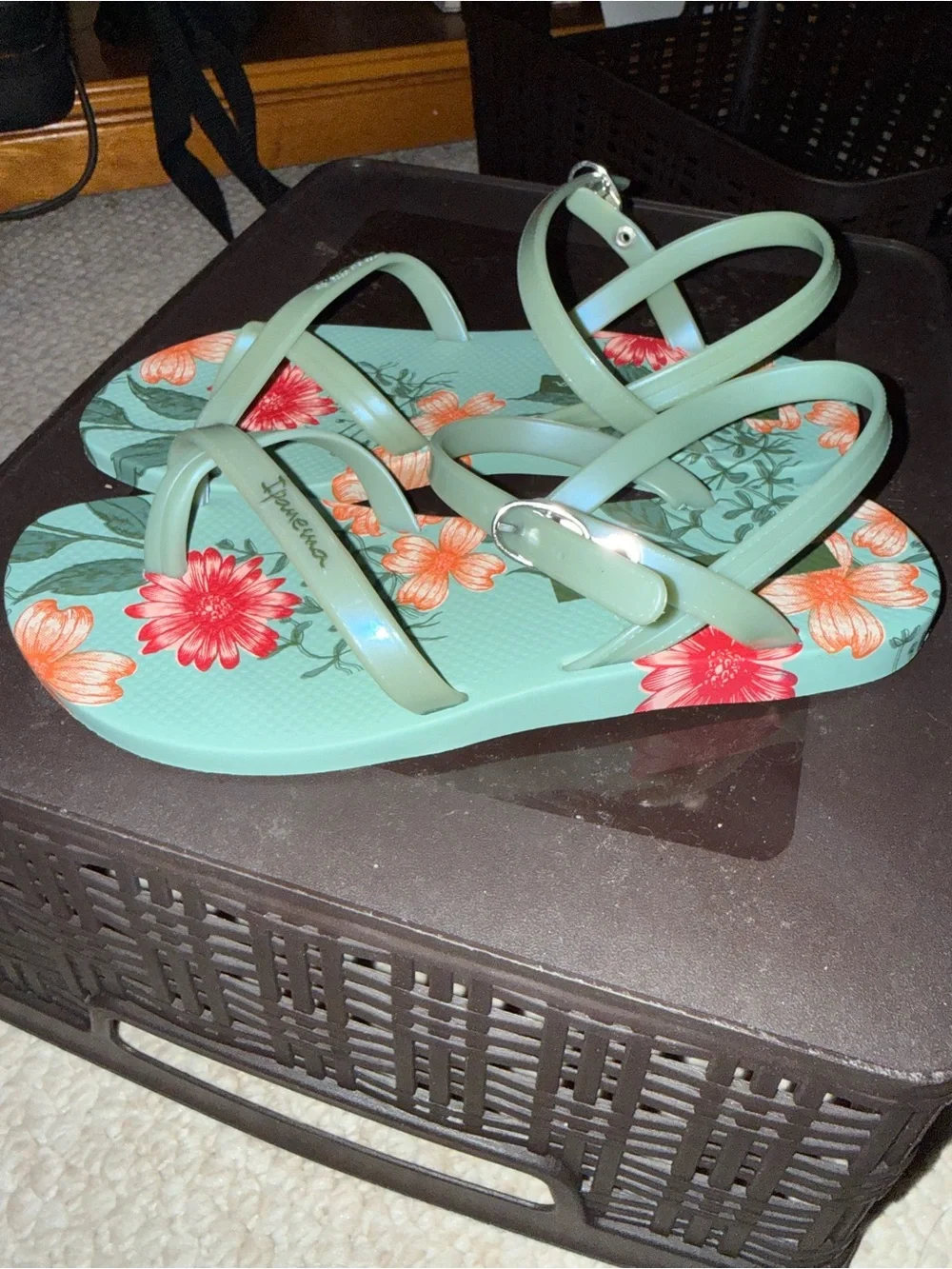 Ipanema Women's Mint Floral Strappy Sandals